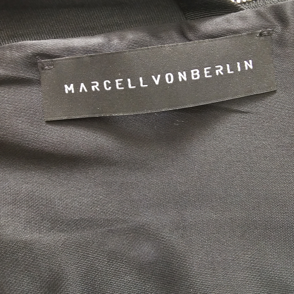 NWT Marcell Von Berlin Navy Sequin Velvet Gown Dress 6 - Picture 9 of 9
